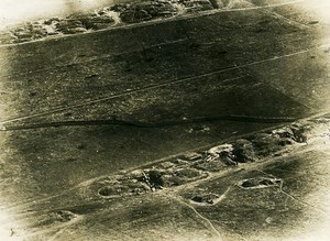 France Cannons Battery WWI Old Aerial View Photo 1916