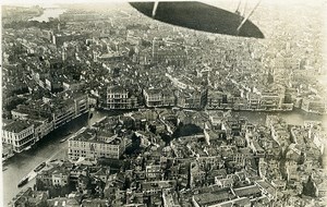 Italy Venezia Venice Canal WWI Old Aerial View Photo 1918