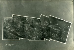 France Paris Auteuil Panorama First World War WWI Old Aerial Photo 1918