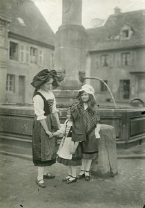 France Liberation of Alsace First World War Folk Costumes WWI Old Photo 1918