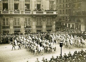 France Paris Victory Parade Spahis Horses First World War Old Photo 1919