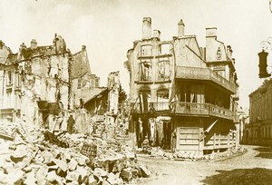 France Verdun Ruins Café du Balcon First World War WWI Old Photo 1916