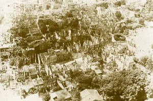 France Verdun? Ruins Destruction Aerial View WWI Old Photo 1916
