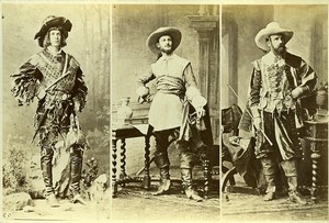 16th century European French Men Fashion Costumes Old Photo Calavas 1890