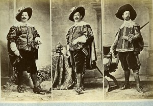 16th century European French Men Fashion Costumes Old Photo Calavas 1890