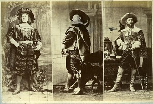 16th century European French Men Fashion Costumes Old Photo Calavas 1890