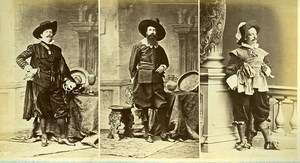 16th century European French Men Fashion Costumes Old Photo Calavas 1890