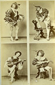 16th century European French Men Fashion Costumes Old Photo Calavas 1890
