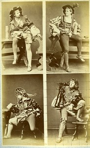 16th century European French Men Fashion Costumes Old Photo Calavas 1890