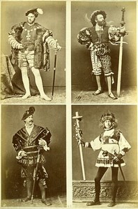 16th century European French Men Fashion Costumes Old Photo Calavas 1890