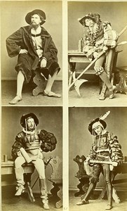 16th century European French Men Fashion Costumes Old Photo Calavas 1890