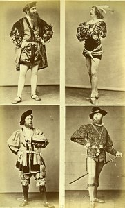 16th century European French Men Fashion Costumes Old Photo Calavas 1890