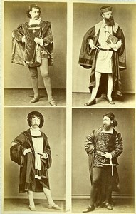 16th century European French Men Fashion Costumes Old Photo Calavas 1890