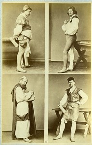 16th century European French Men Fashion Costumes Old Photo Calavas 1890