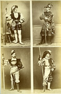 16th century European French Men Fashion Costumes Old Photo Calavas 1890