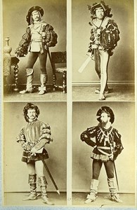 16th century European French Men Fashion Costumes Old Photo Calavas 1890