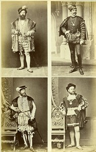 16th century European French Men Fashion Costumes Old Photo Calavas 1890