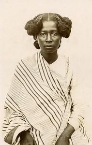 Madagascar Femme de Sainte Marie Ancienne Photo Louis Nevière 1910'