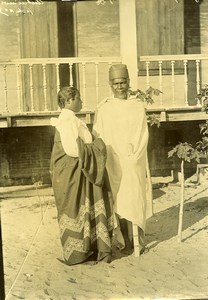 Madagascar Couple ethnic group Antemoro Antaimoro Old Photo Ramahandry 1910'