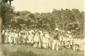 Madagascar Vaccination des Enfants Sante Publique Ancienne Photo Ramahandry 1910'