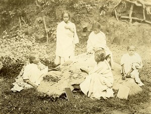 Madagascar School Schoolgirls Natural Science? Old Photo Ramahandry 1910'