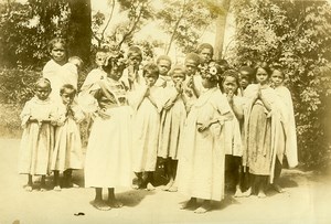 Madagascar Gampita Malagasy Dance Children Old Photo Ramahandry 1910'