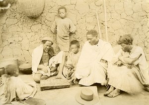 Madagascar Fanorona Board Game Players Old Photo Ramahandry 1910'