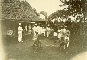 Madagascar Sports Lutte Betsimisaraka Ancienne Photo Ramahandry 1910'