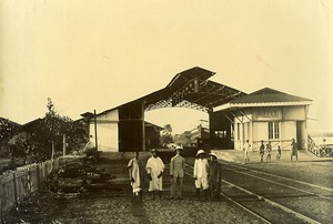 Madagascar Ivondro Railway Station near Tamatave Old Photo Ramahandry 1910'