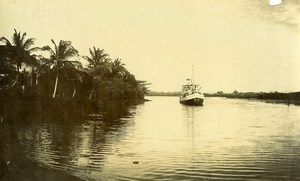 Madagascar Steamer Charles Bricka at Ranomainty Old Photo Ramahandry 1910'