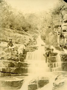 Madagascar Men at Vatomandry Waterfall Old Photo Ramahandry 1910'