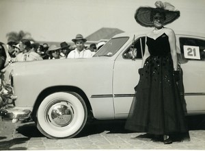 Madagascar Tananarive Ford Concours d'élégance automobile Ancienne Photo 1949