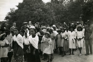 Madagascar Tananarive Children's Day Old Photo 1950