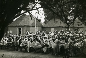 Madagascar Tananarive? Children's Day Outdoor Meal Old Photo 1950