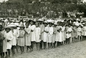 Madagascar Tananarive Fete des enfants ecoliers Ancienne Photo 1950