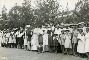 Madagascar Miarinarivo Crowd in Sunday Clothes Old Photo 1950