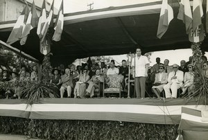 Madagascar Fianarantsoa Discours de François Mitterrand Ancienne Photo 1950