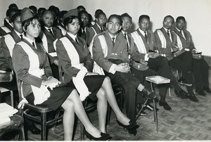 Madagascar Tananarive ? Groupe en Uniforme Ancienne Photo 1950