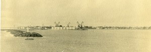 Vue poétique de Madagascar Panorama Mer Phare Grues Majunga? Ancienne Photo 1937