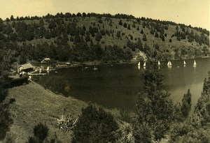 Poetic View of Madagascar Tananarive Lac Anosy? Sailboat Old Photo 1937