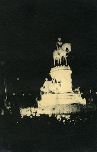 Vue poétique de Madagascar Tananarive Statue Equestre Ancienne Photo 1937