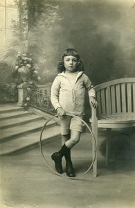 France Caudry Cerceau Jeu d'Enfants Jean-Paul Valette Ancienne Photo Regnier 1920