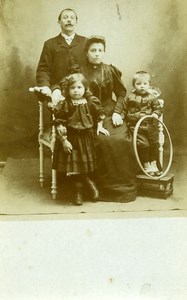 France Jeu d'Enfants Cerceau Famille Ancienne Photo 1920