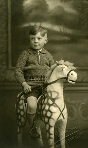 Belgium Menen De Barakken Wooden Horse Children Game Old Couvreur Photo 1920