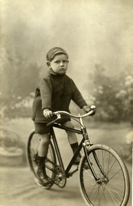 France Roubaix Garconnet Velo Cycliste Jeu d'Enfants Ancienne Photo Planque 1920