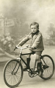 France Roubaix? Garconnet Cycliste Jeu d'Enfants Velo Ancienne Photo 1920