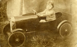 France Grande Voiture à Pédale Jeu d'Enfants Ancienne Photo Amateur 1920