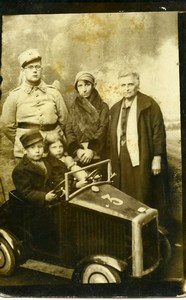 France Voiture à Pédale Jeu d'Enfants Famille Ancienne Photo 1920