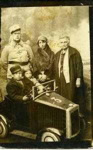 France Pedal Car Children Game Family Old Photo 1920