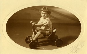 France Lille Voiture à Traction Jeu d'Enfants Jouet Ancienne Photo 1920